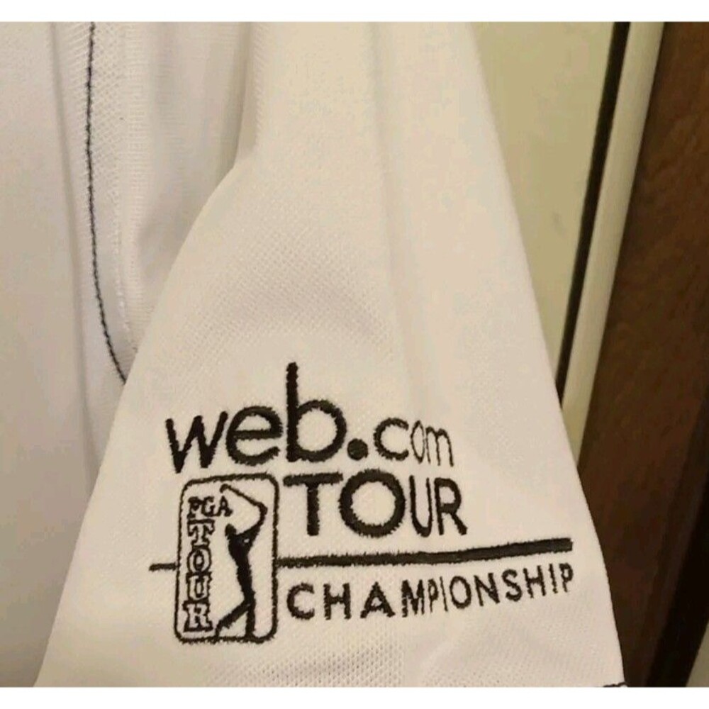 FootJoy Polo Shirt Men’s Size Large – White 3-Button Web.com Tour Championship‎ - Picture 4 of 8